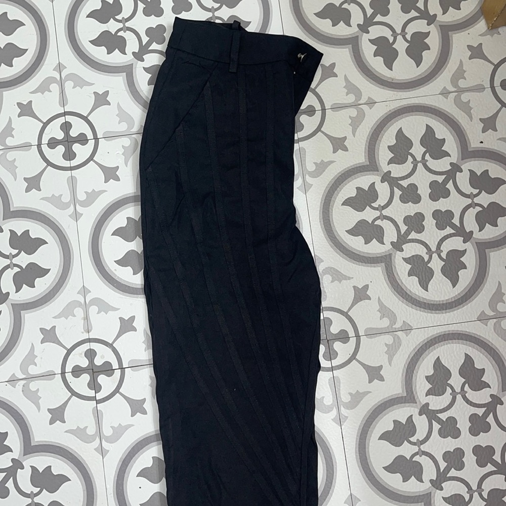 Black Front Detailed Pants